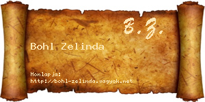 Bohl Zelinda névjegykártya